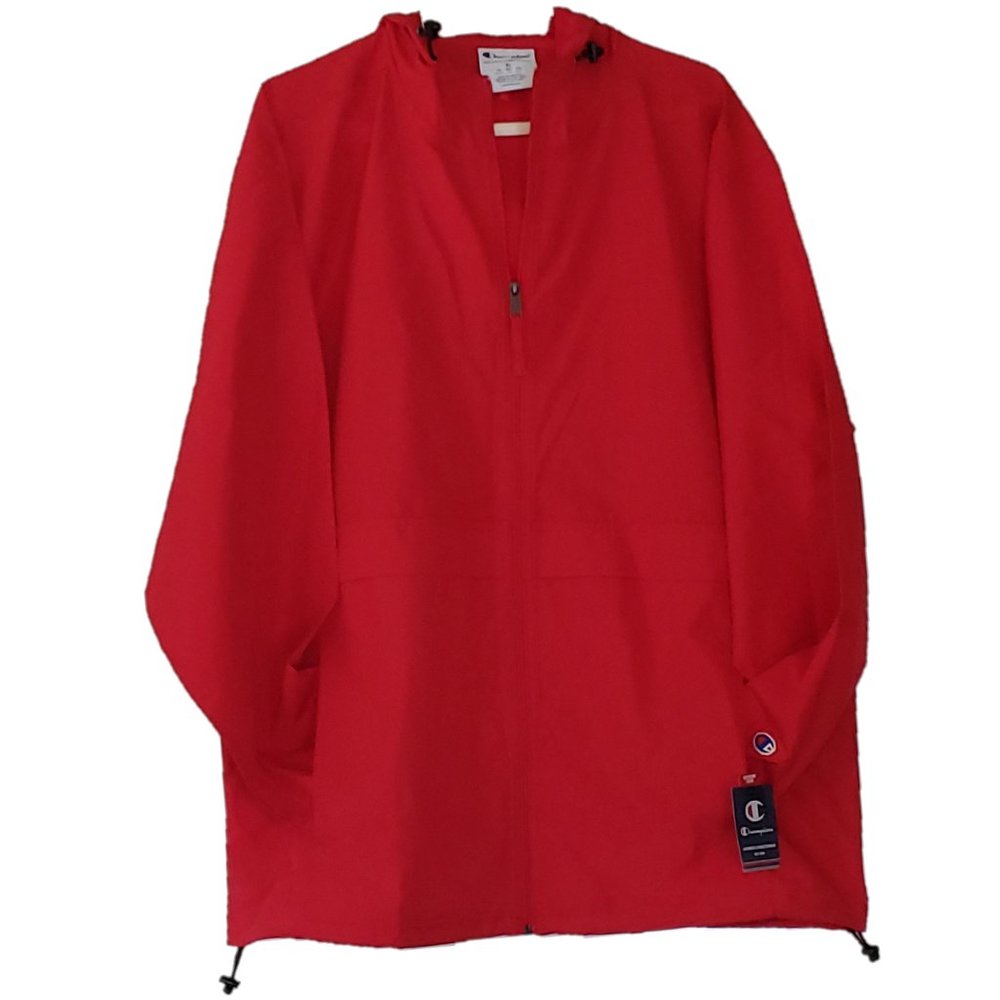 .82 SHOW. Champion Men Hooded Stadium Full Zip Jacket Windbreaker (Xlarge - Red)